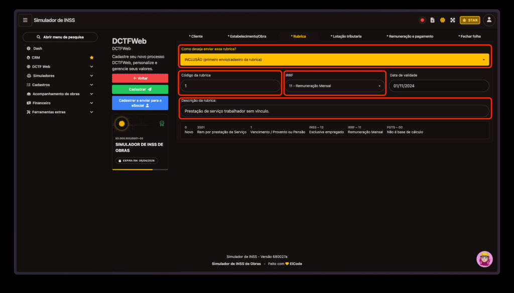 📤 Etapa 7: Envio da DCTFWeb
