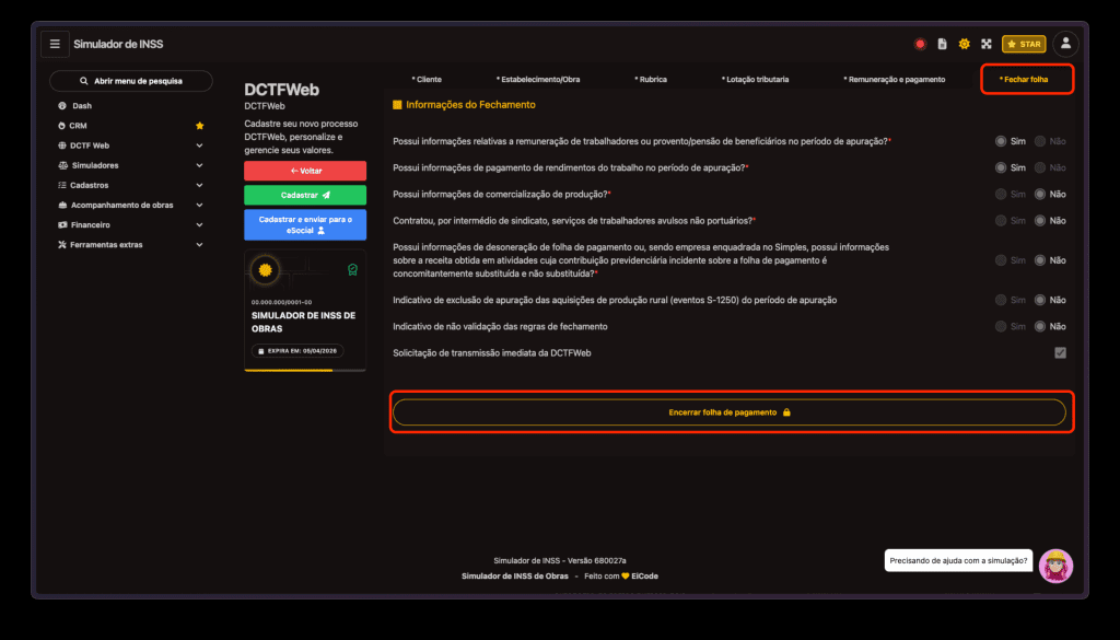 📤 Etapa 7: Envio da DCTFWeb